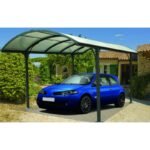 Carport 1 voiture 14,62m² en aluminium et polycarbonate 6mm ANTI-UV – Habrita – Image 8
