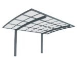Carport en aluminium autoporté toiture en polycarbonate