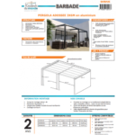 COULEURS DU MONDE - Pergola adossée BARBADE - 3 x 6 mètres - Structure seule – Image 4