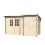 EDEN PARTENAIRE  JARDIN Abri de jardin Anemone L en bois naturel ans plancher 380 x 380 cm – Image 4