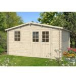 EDEN PARTENAIRE JARDIN Abri de jardin Jasmin XXL en bois naturel sans plancher – Image 2