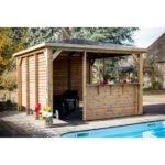 FORESTA - Pool House Blueterm bois THT 12.32 m² + 2 Vantelles + 2 parois comptoir – Image 6