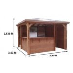 FORESTA - Pool House Blueterm bois THT 12.32 m² semi fermé avec montage – Image 10