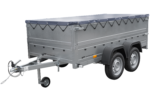 Garden Trailer 264/2 KIPP – Remorque double essieu avec bâche grise, ridelles BIS, châssis H-0 et roue jockey – Image 4