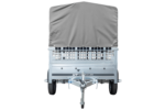 Grande remorque 230×125 Garden Trailer 230 KIPP avec bâche haute grise et ridelles grillagées – Image 6