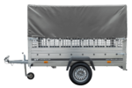 Grande remorque 230×125 Garden Trailer 230 KIPP avec bâche haute grise et ridelles grillagées – Image 4