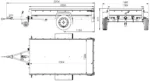 Grande remorque 230×125 avec bâche plate grise, rehausses de ridelles et roue jockey – Garden Trailer 230 KIPP – Image 2