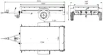 Grande remorque 230×125 avec bâche plate grise, tiges de support bâche, rehausses de ridelles et roue jockey – Garden Trailer 230 KIPP – Image 2