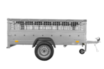 Grande remorque 230×125 Garden Trailer 230 KIPP avec bâche plate, ridelles grillagées et roue jockey – Image 7