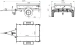 Haute remorque avec bâche 150×106 [bâche grise, arceau, rehausses de ridelles et roue jockey] Garden Trailer 150 KIPP – Image 2