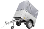 Haute remorque avec bâche 150×106 [bâche grise, arceau, rehausses de ridelles et roue jockey] Garden Trailer 150 KIPP