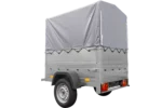 Haute remorque avec bâche 150×106 [bâche grise, arceau, rehausses de ridelles et roue jockey] Garden Trailer 150 KIPP – Image 7