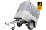 Haute remorque avec bâche 150×106 [bâche grise, arceau, rehausses de ridelles et roue jockey] Garden Trailer 150 KIPP – Image 3