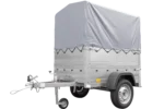 Haute remorque avec bâche 150×106 [bâche grise, arceau, rehausses de ridelles et roue jockey] Garden Trailer 150 KIPP – Image 6