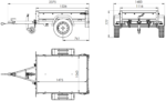 Petite remorque Garden Trailer 150 KIPP avec bâche plate grise et roue jockey – Image 2