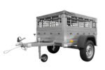 Petite remorque Garden Trailer 150 KIPP avec bâche plate grise et roue jockey – Image 5