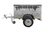 Petite remorque Garden Trailer 150 KIPP avec bâche plate grise et roue jockey – Image 4