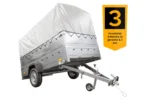 REMORQUE DE JARDIN 264 KIPP AVEC ROUE JOINTE, GLISSIÈRES BIS, CHÂSSIS H-800 ET COUVERCLE GRIS – Image 2
