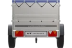 Remorque Garden Trailer 200 Kipp avec roue jockey, rehausses, châssis H-0 et bâche bleue – Image 6