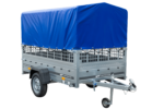 Remorque bâchée d&rsquo;occasion Garden Trailer 230 KIPP avec rehausses grillagées et roue jockey – Image 6