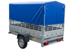 Remorque bâchée d&rsquo;occasion Garden Trailer 230 KIPP avec rehausses grillagées et roue jockey – Image 7