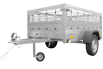 Remorque basculante 200×125 Garden Trailer 201 KIPP avec ridelles grillagées et roue jockey – Image 2