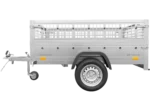 Remorque basculante  200×125 avec ridelles grillagées et roue jockey – Garden Trailer 201 KIPP