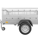 Remorque basculante  200×125 avec ridelles grillagées et roue jockey – Garden Trailer 201 KIPP