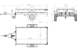 Remorque grillagée 200×106 avec bâche plate bleue, tiges de support bâche, ridelles grillagées et roue jockey – Garden Trailer 200 KIPP – Image 7