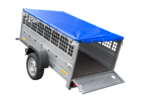 Remorque grillagée 200×106 Garden Trailer 200 KIPP avec bâche bleue, tiges de support et roue jockey – Image 6