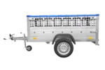 Remorque grillagée 200×106 avec bâche plate bleue, tiges de support bâche, ridelles grillagées et roue jockey – Garden Trailer 200 KIPP – Image 5
