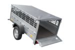 Remorque grillagée 200×106 Garden Trailer 200 KIPP avec bâche plate grise et roue jockey – Image 7
