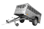 Remorque grillagée 200×106 Garden Trailer 200 KIPP avec bâche plate grise et roue jockey