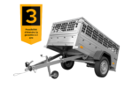 Remorque grillagée 200×106 Garden Trailer 200 KIPP avec bâche grise et roue jockey – Image 3