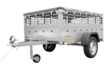 Remorque grillagée 200×125 Garden Trailer 201 KIPP avec bâche plate grise, tiges de support et roue jockey – Image 4
