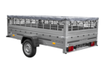 Remorque légère 264×150 UNITRAILER GARDEN 265 KIPP avec ridelles grillagées et bâche grise – Image 4