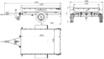 Remorque permis B avec rehausses et bâche plate Garden Trailer 201 KIPP 500 kg 200 x 125 cm – Image 2