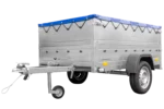 Remorque permis B avec rehausses et bâche plate Garden Trailer 201 KIPP 500 kg 200 x 125 cm – Image 4