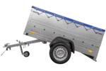 Remorque permis B avec rehausses et bâche plate Garden Trailer 201 KIPP 500 kg 200 x 125 cm – Image 5