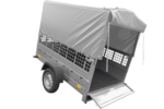 Remorque permis B Garden Trailer 201 KIPP 500 kg avec rehausses grillagées et bâche haute – Image 6