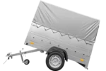 Remorque simple essieu 200×106 avec bâche haute, arceau, rehausses de ridelles et roue jockey – Garden Trailer 200 KIPP – Image 4
