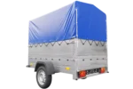 Remorque simple essieu 200×125 avec bâche haute, arceau, rehausses de ridelles et roue jockey – Garden Trailer 201 KIPP – Image 6