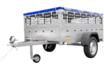 Remorque simple essieu 200×125 avec bâche plate, tiges de support bâche, ridelles grillagées et roue jockey – Garden Trailer 201 KIPP – Image 3
