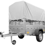 Remorque tôle Garden Trailer 200 KIPP 200×106 cm [avec rehausses grillagées, bâche haute et arceau]
