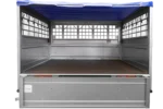 Remorque utilitaire 200×125 avec bâche plate, ridelles grillagées et roue jockey – Garden Trailer 201 KIPP – Image 5