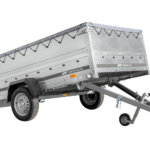 Remorque voiture 264×150 UNITRAILER GARDEN 265 KIPP avec ridelles BIS, châssis H-0 et bâche grise