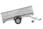 Remorque voiture 264×150 UNITRAILER GARDEN 265 KIPP avec ridelles BIS, châssis H-0 et bâche grise – Image 7