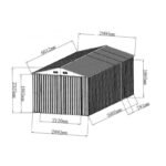 Garage double portes vert pâle et crème 18m² + kit d’ancrage X-METAL – Image 2