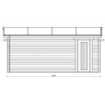 Garage en bois massif 40mm traité teinté marron Gardy Shelter – Image 8