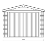 Garage en bois massif 40mm traité teinté marron Gardy Shelter – Image 9